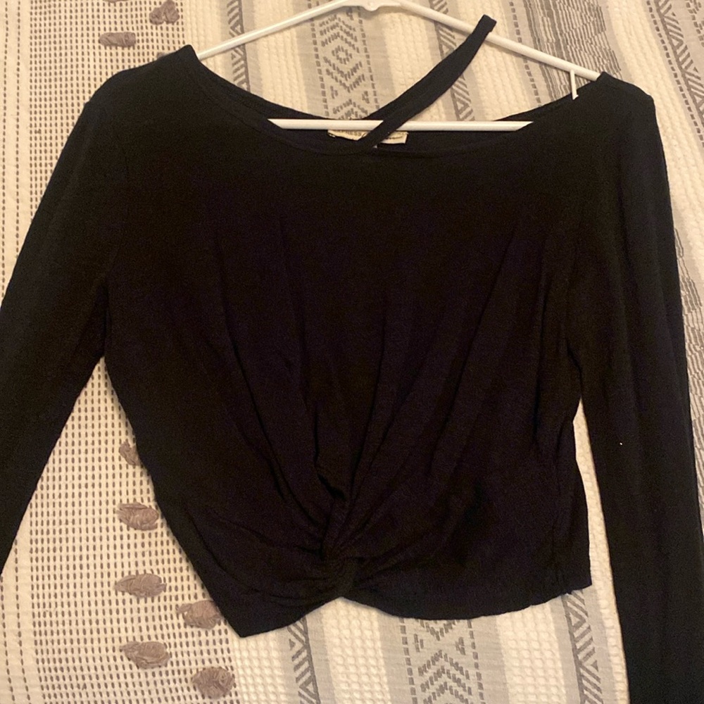express black crop top ping sleeve